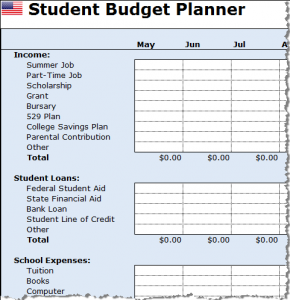 student budget planner