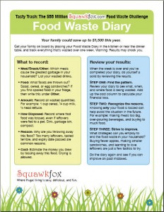 Save money by keeping a Food Waste Diary - Squawkfox